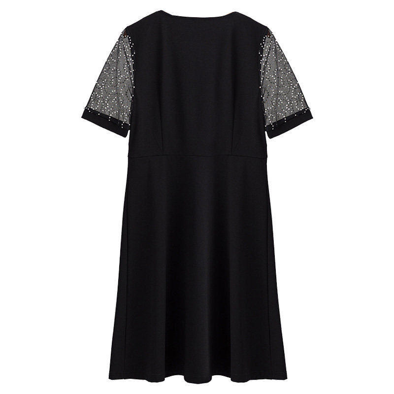 韩版v领洋气大码宽松胖妹妹连衣裙 云妃秀大码女装