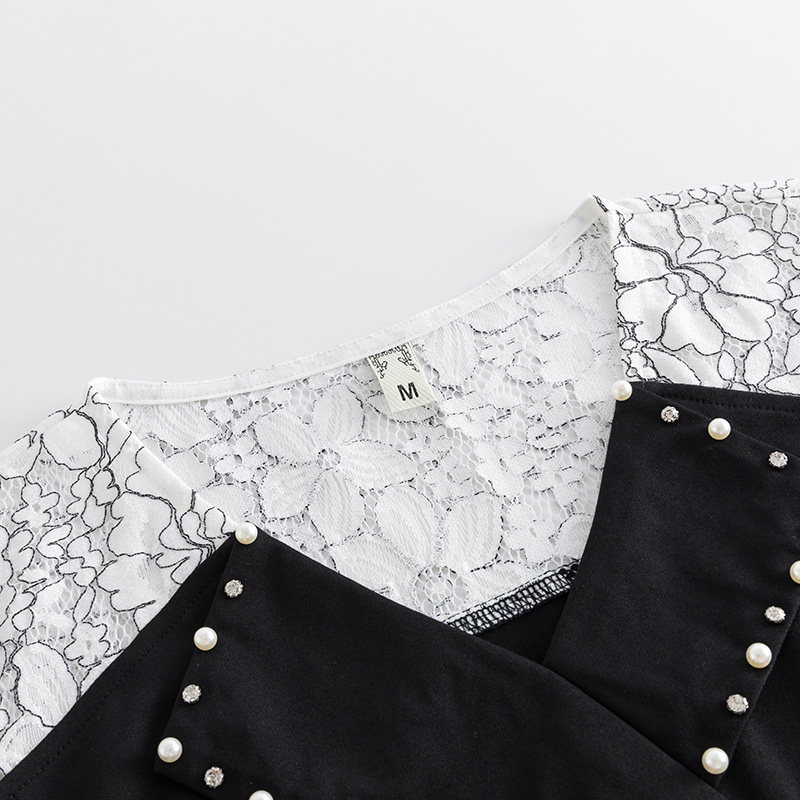 韩版宽松大码钉珠胖mm拼接潮连衣裙 云妃秀大码女装