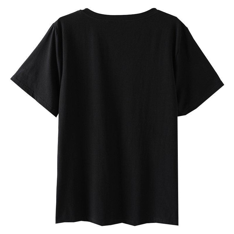 大码圆领休闲宽松百搭胖mm 2020 t恤 云妃秀大码女装