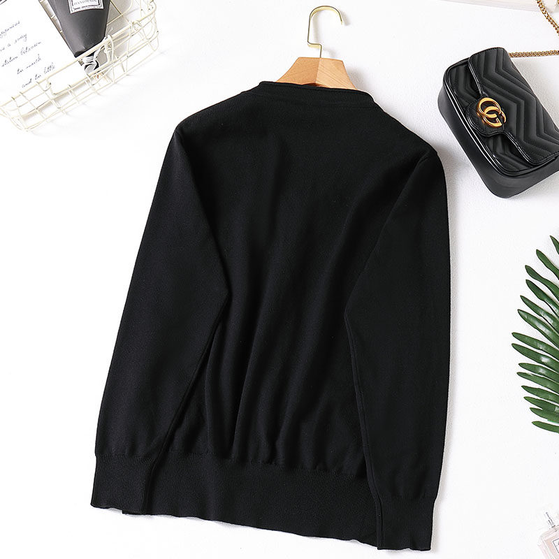 秋季新款时尚百搭小蜜蜂绣花mm开衫 云妃秀大码女装