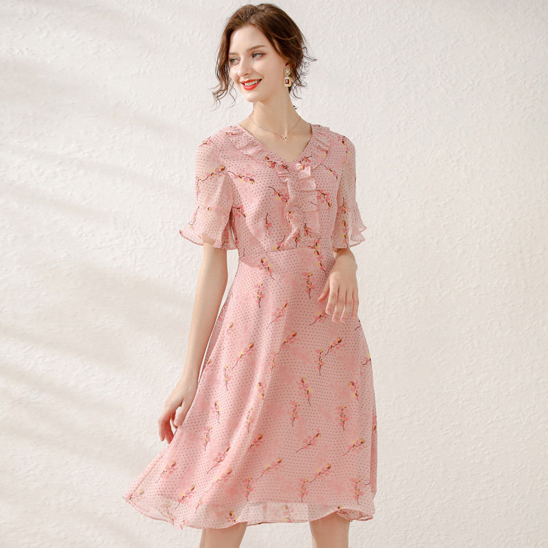 韩版大码宽松时尚百搭胖mm连衣裙 云妃秀大码女装