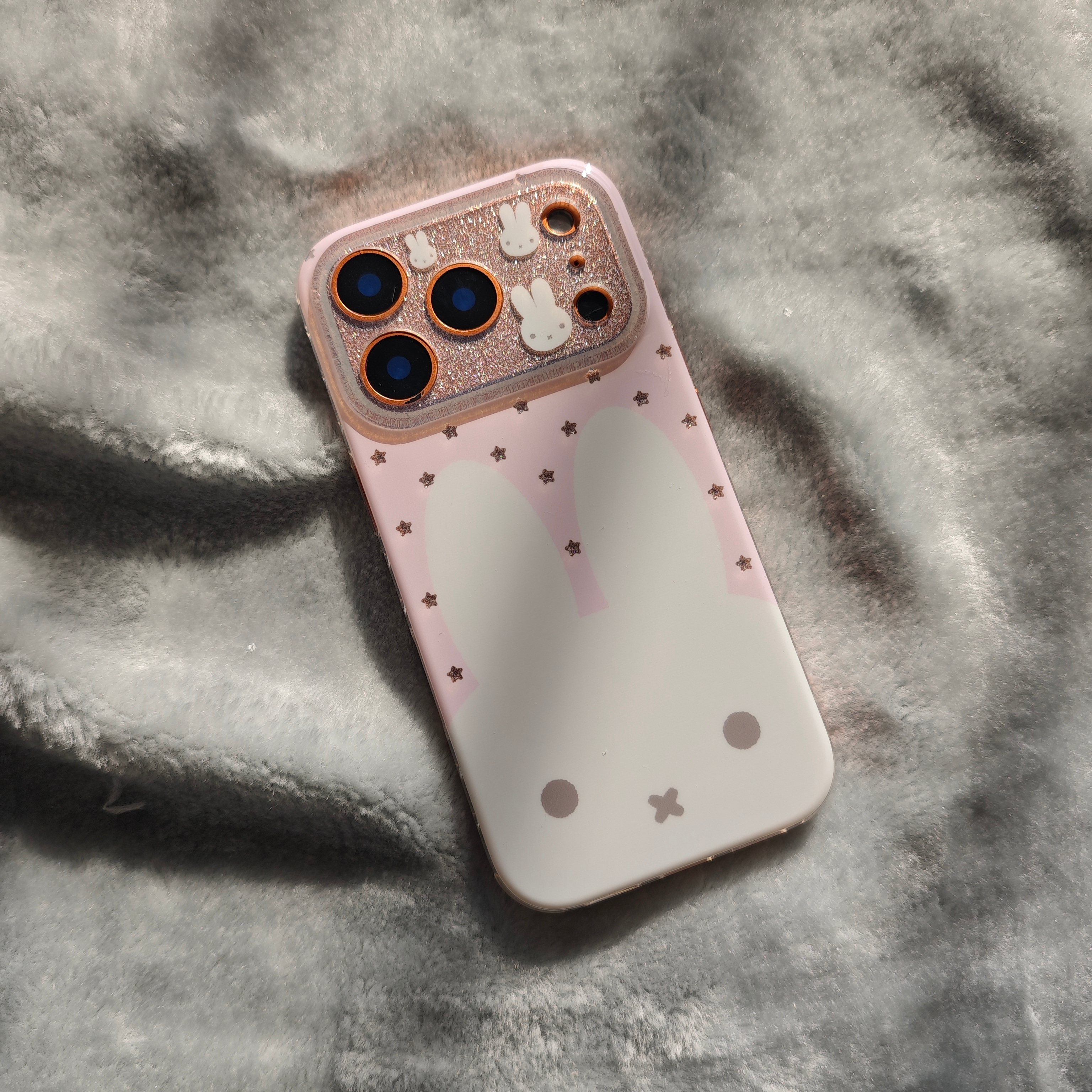 IMD卡通可爱闪粉粉色五角星米菲兔手机壳适用iphone17promax个性防摔苹果16亮面15趣味创意14少女心13简约新,淘宝优惠券,粉丝福利购,淘宝优惠卷