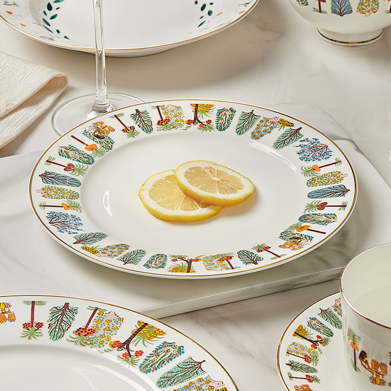 墨色原创轻奢牛排盘西餐餐盘高级感骨瓷盘子碗套装轻奢餐具早餐盘,淘宝优惠券,粉丝福利购,淘宝优惠卷