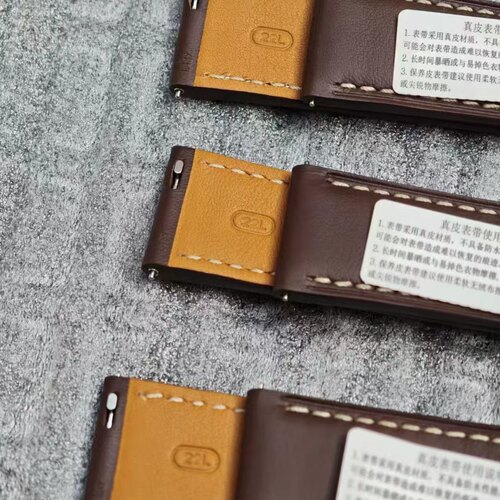 适用华为watch4 Pro木星棕原装真皮表带GT5 GT4 GT3 46mm通用款 - 图2