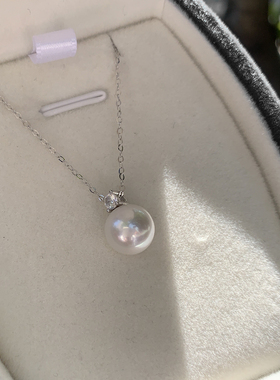 戴妃珍珠项链诸暨珍珠单颗爱迪生珍珠颈链天然极光淡水akoya吊坠