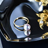 Japan Akoya seawater pearl ring for women 18K gold single bead simple classic high quality flower beads with strong light
