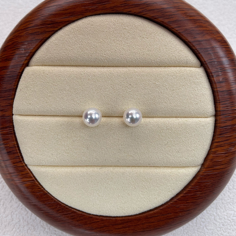 毕业级天然无核珍珠耳钉18K金极光正圆诸暨淡水akoya珍珠素钉S925,淘宝优惠券,粉丝福利购,淘宝优惠卷