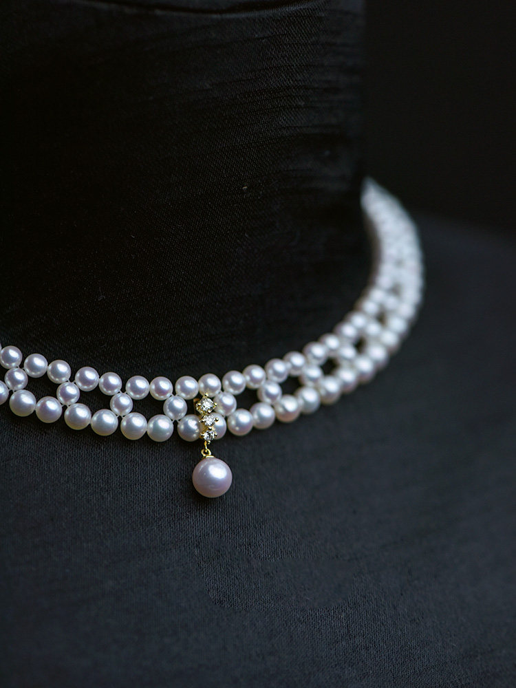 [情人节]全珠链极光baby淡水珍珠项链蕾丝珍珠锁骨链18k钻石扣,淘宝优惠券,粉丝福利购,淘宝优惠卷