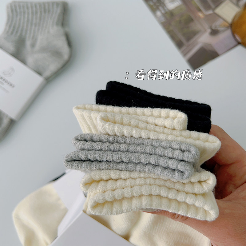 白色袜子女短筒袜夏季薄款纯棉运动ins潮短袜纯色网红中筒男春秋,淘宝优惠券,粉丝福利购,淘宝优惠卷