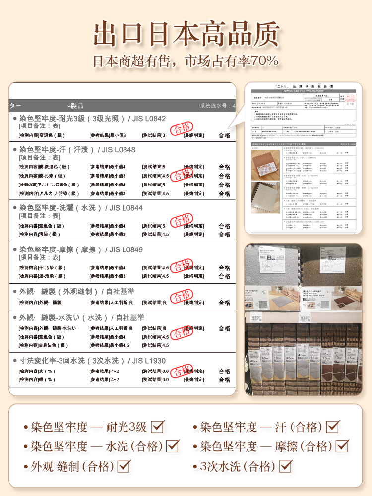 绒地面可接地垫方防滑拼铺静音全儿童厚毛毯卧室地块毯 - 图3