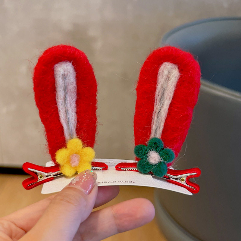 26秋冬羊毛粘立体兔耳儿童发夹 女童扮造型宝宝发饰 婴儿发卡头饰,淘宝优惠券,粉丝福利购,淘宝优惠卷