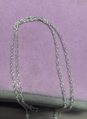 银项链990简约足银项链绞丝链