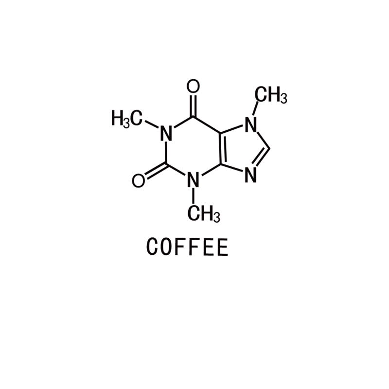 玩味原创化学符号咖啡因coffee化学结构式防水持久手臂纹身贴男女-图3