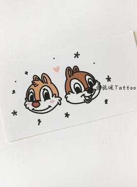 奇奇蒂蒂纹身贴玩味tattoo迪士尼
