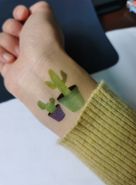仙人掌纹身贴玩味tattoo简约