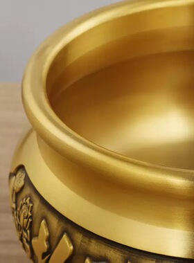 黄铜香炉招米进宝供炉有求必应铜香炉家居佛堂供奉摆饰香炉