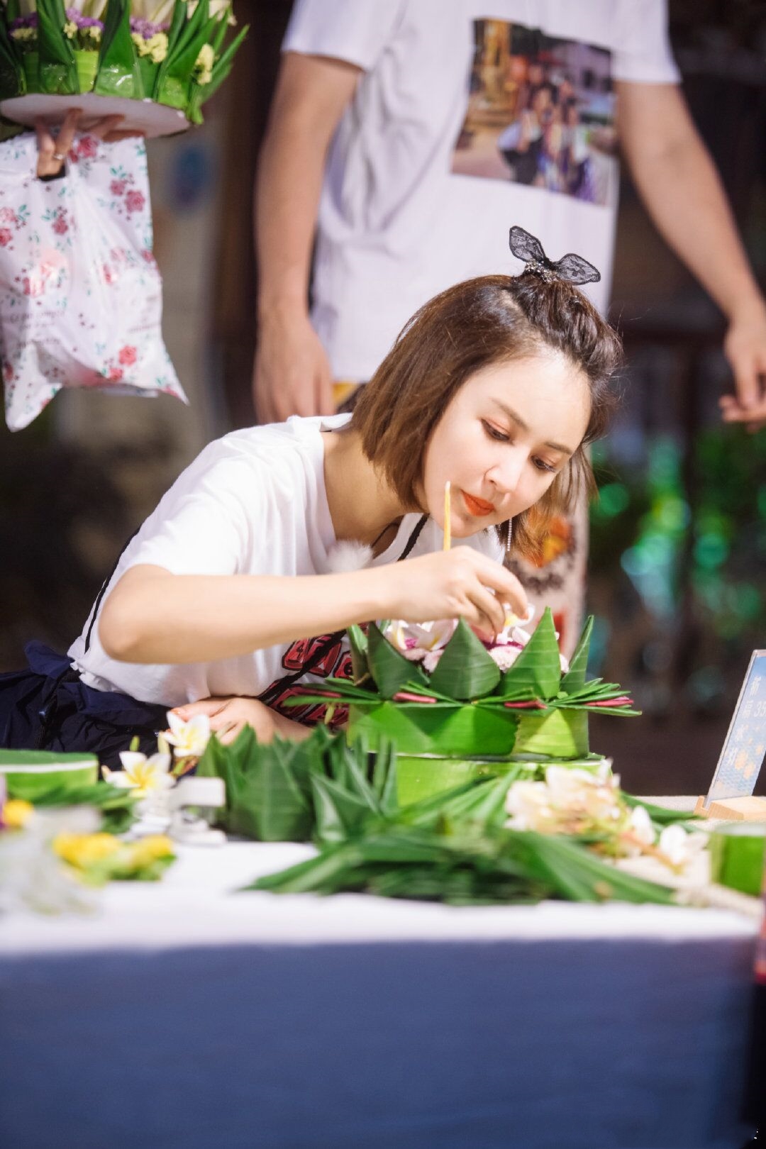 兔耳朵发夹蝴蝶发卡头饰志玲款留海夹顶夹日韩少女超仙网红蕾丝 - 图0