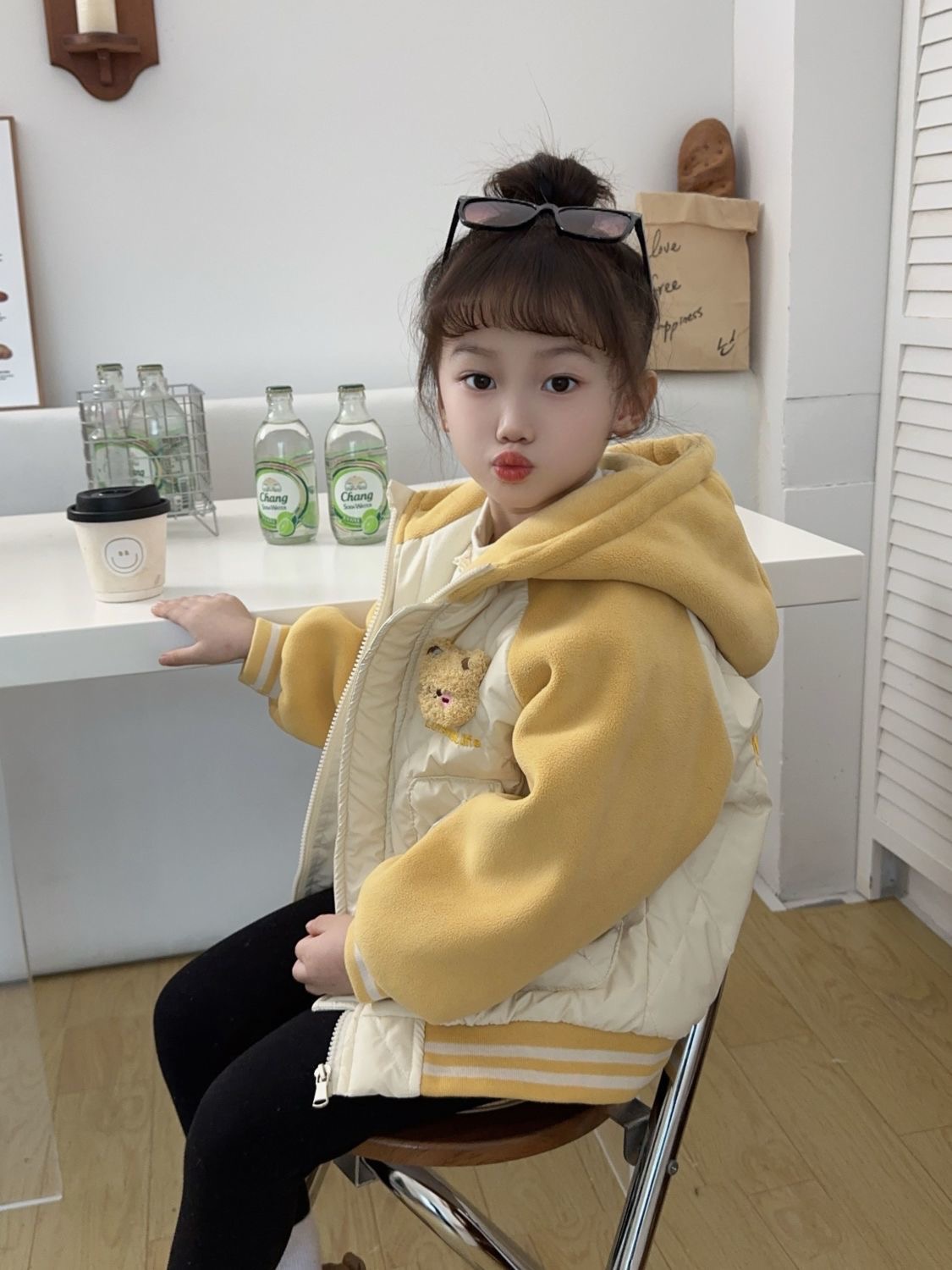 女童加绒外套秋冬装2025新款儿童洋气棉衣宝宝冬季加厚保暖上衣 - 图1