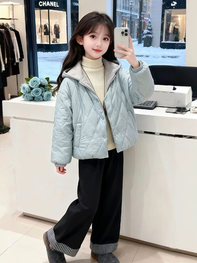 女童加绒棉衣秋冬装2025新款儿童中大童韩版棉服宝宝洋气加厚外套,淘宝优惠券,粉丝福利购,淘宝优惠卷