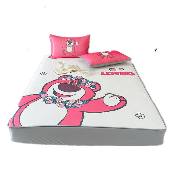 Disney cartoon ice silk mat three-piece set