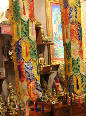 佛堂布艺装饰胜利幢藏传供佛用品藏式幢幡宝幢宝伞2个可定做