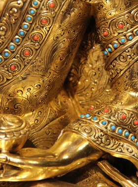 尼泊尔师徒密宗供奉摆件佛像