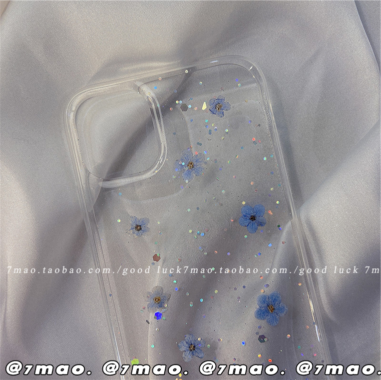 Cool summer small blue flower mobile phone case