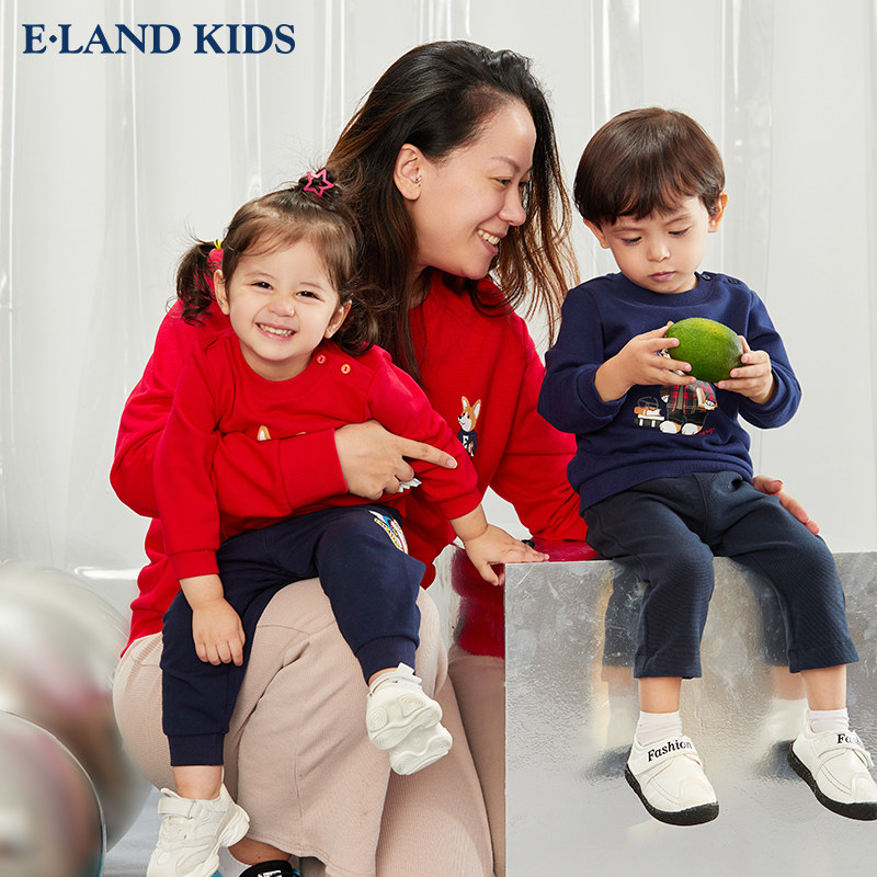 elandkids衣恋童装秋新品男童卫衣 elandkids亲子装/亲子时装