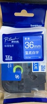 Original Dress Buddy Mark Machine Ribbon TZe-565 Blue Bottom White Words 36MM PT-9700PC