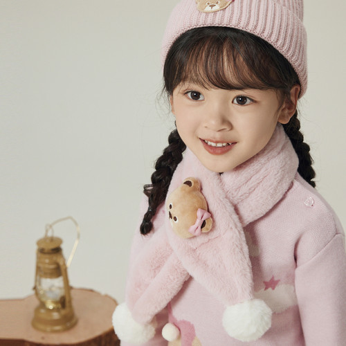 PawinPaw卡通小熊童装秋冬男女童围巾舒适保暖可爱 - 图2