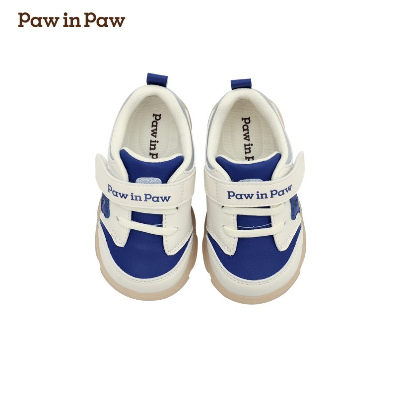 PawinPaw卡通小熊童装2024年夏季新款男女童拼色魔术贴运动鞋 - 图0