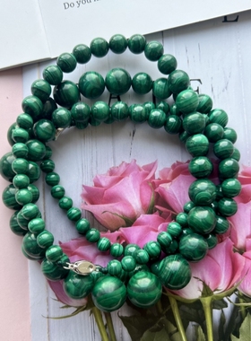 天然孔雀石塔链原创设计独家美货