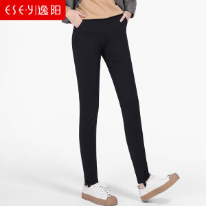 逸阳2023冬季新款羊绒裤女外穿加绒加厚羊毛打底裤高腰小脚铅笔裤