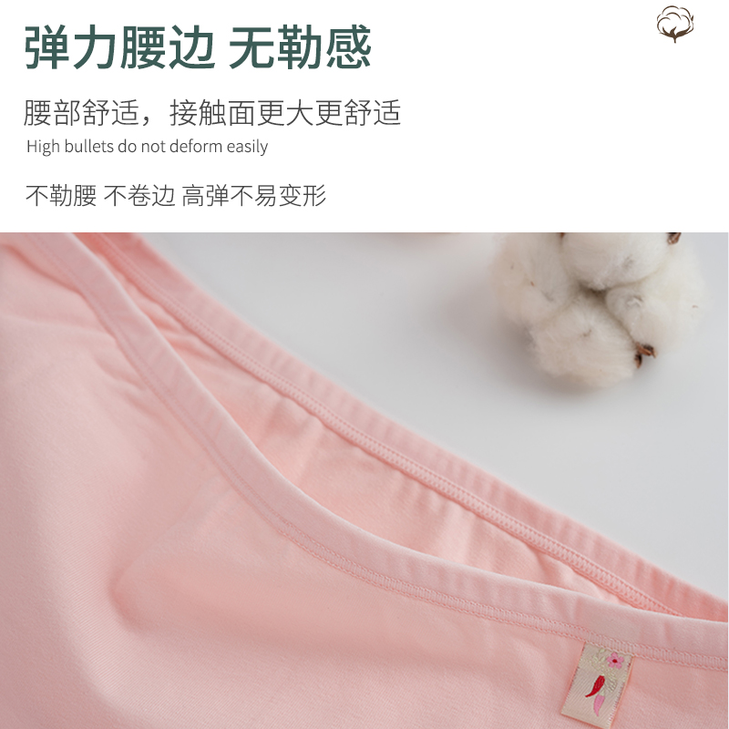 彩田内裤正品女士 纯棉三角裤中腰简约低腰提臀全棉质少女短裤215 - 图1