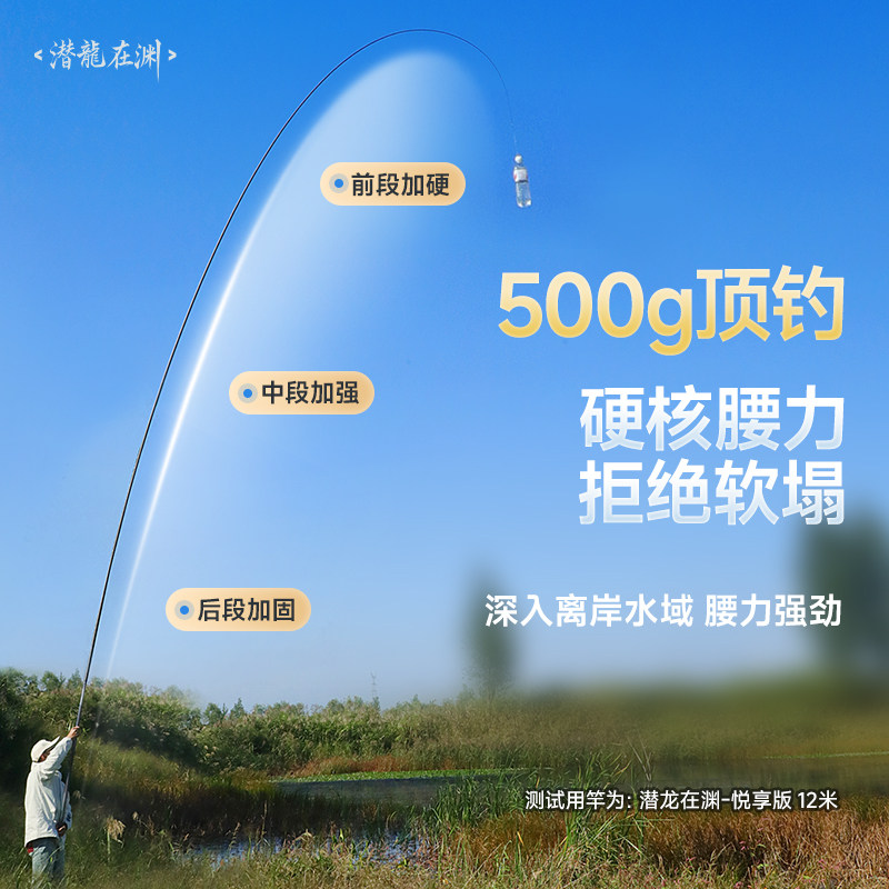 沃鼎潜龙在渊炮竿传统钓长杆超轻硬钓鱼竿手竿12米炮竿草洞打窝杆,淘宝优惠券,粉丝福利购,淘宝优惠卷
