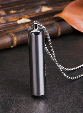 圆柱体无字钛钢嘎乌盒管子容器瓶