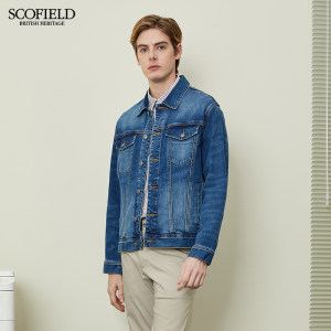 SCOFIELD男士牛仔外套春秋薄款时尚男装早秋款外衣秋季夹克外套男
