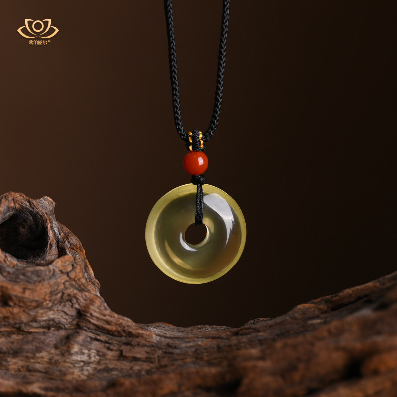 天然黄水晶平安扣吊坠男女款黄色水晶挂件饰品本命年吉祥物项链,淘宝优惠券,粉丝福利购,淘宝优惠卷