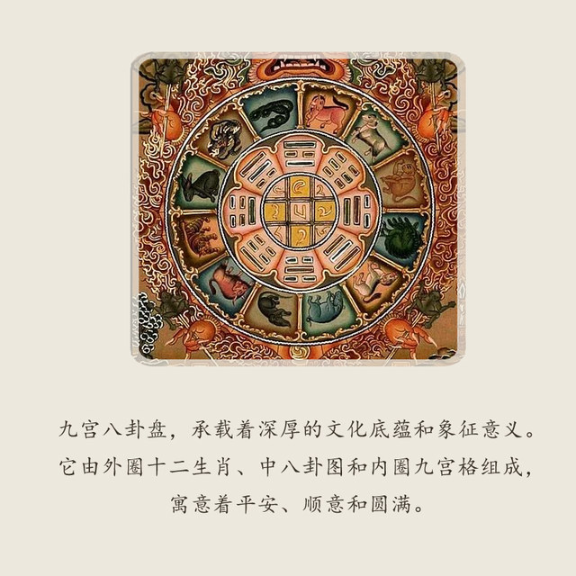 Tibetan Thangka Nine Palaces Bagua Pendant Yellow God of Wealth Green Tara Necklace Big Black Sky Necklace Pendant Zakiram Pendant