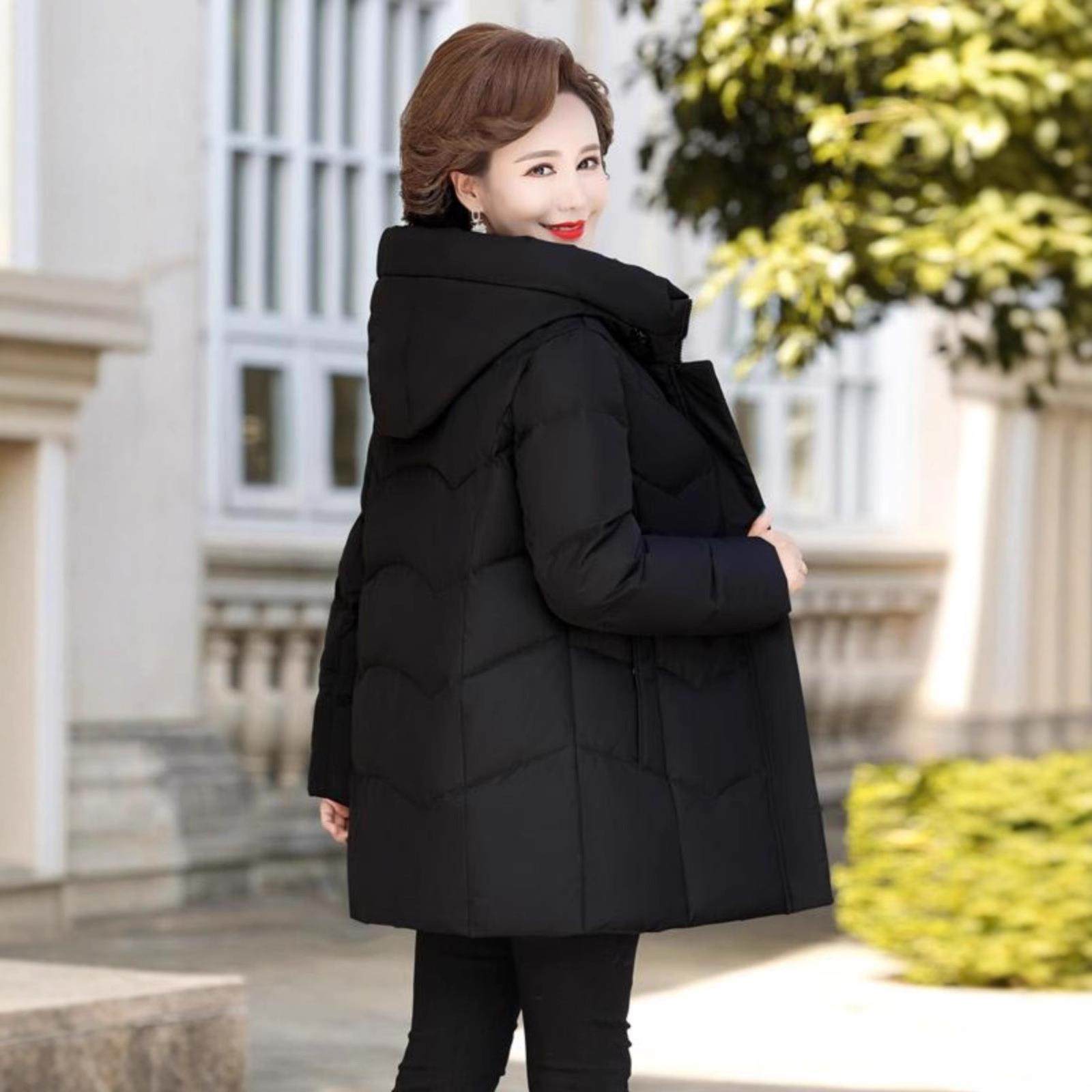 款绒品牌正品羽服女89-2212中长帽新款妈妈装加厚保暖连老太太外,淘宝优惠券,粉丝福利购,淘宝优惠卷