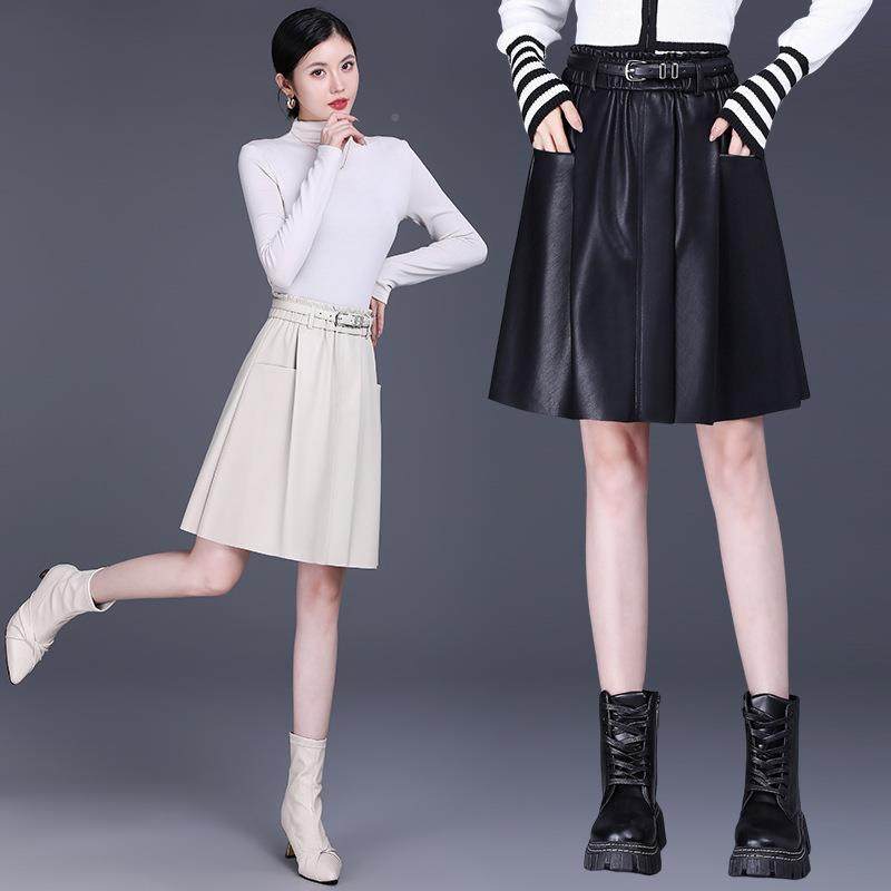 冬皮季新款真皮绵羊款皮半身裙女中长秋高腰字不22589规则裙子,淘宝优惠券,粉丝福利购,淘宝优惠卷