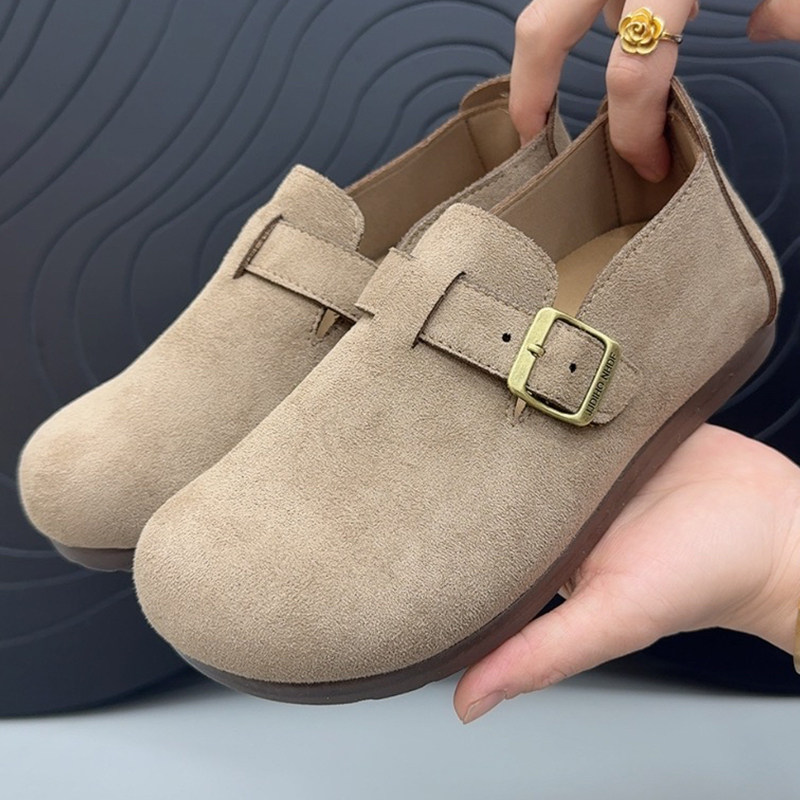 春季新款勃肯鞋女全包舒适一脚蹬懒人鞋内增高时尚百搭复古豆豆鞋,淘宝优惠券,粉丝福利购,淘宝优惠卷