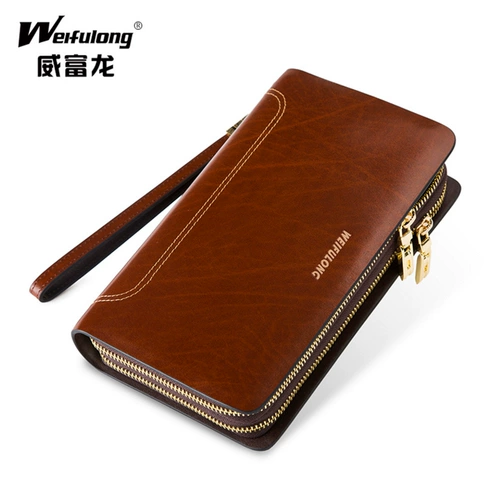 威富龙 Сумка с петлей на руку, цепочка с молнией, маленькая сумка клатч, новая коллекция, из натуральной кожи