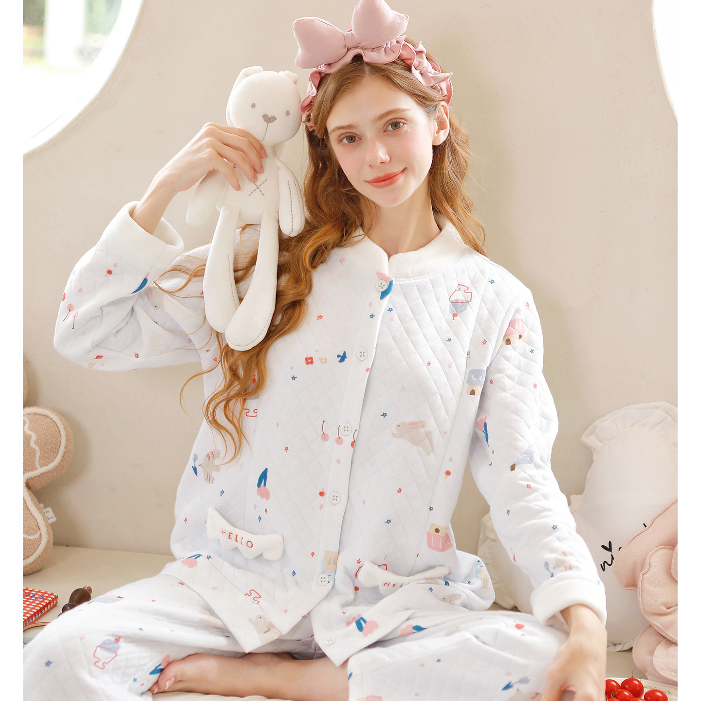 家时光月子服秋冬产后冬季空气棉孕妇哺乳睡衣保暖加厚待产家居服,淘宝优惠券,粉丝福利购,淘宝优惠卷