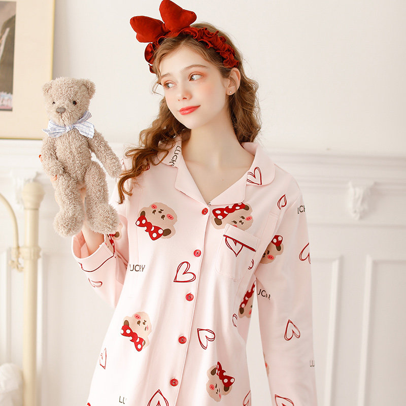 家时光月子服春秋纯季棉产后10睡衣 家时光家居服套装