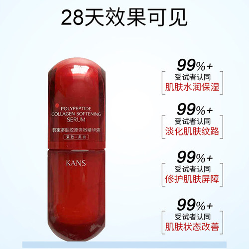 韩束红蛮腰精华液紧致抗皱环六肽舒缓补水保湿面部护肤品官网正品 - 图2