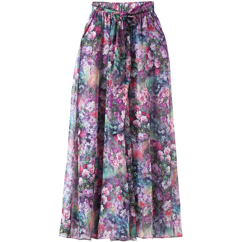 2020夏装新款女波西米亚夏雪纺裙裤 娜熙雅休闲裤