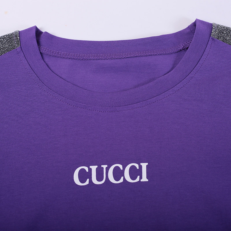 妈妈夏装纯棉中年女装短袖休闲长裤 紫灵猫中老年女装