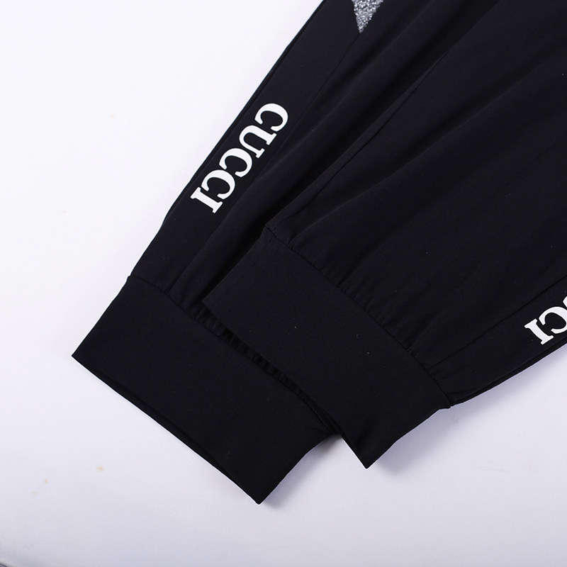 妈妈夏装纯棉中年女装短袖休闲长裤 紫灵猫中老年女装