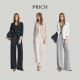 PRICH ເສື້ອຍືດຄໍ V-neck ອອກແບບແບບມືອາຊີບໃນລະດູຮ້ອນ PRICH ປຸ່ມຫນຶ່ງປຸ່ມຫນຶ່ງປຸ່ມສາມສ່ວນສີ່ມືອາຊີບສໍາລັບແມ່ຍິງ
